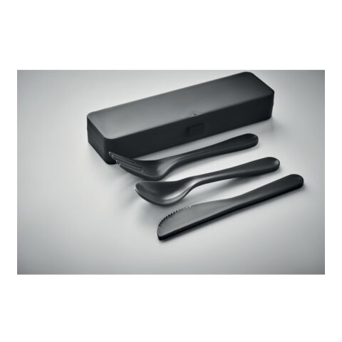 Set de couverts en PP noir | sans marquage | non disponible | non disponible | non disponible