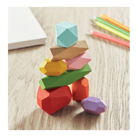8 stacking wood rocks in pouch beige | sans marquage | non disponible | non disponible | non disponible