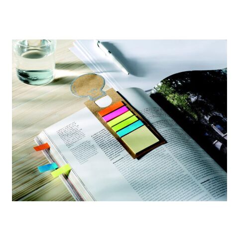 Signet avec stickers mémo beige | sans marquage | non disponible | non disponible | non disponible