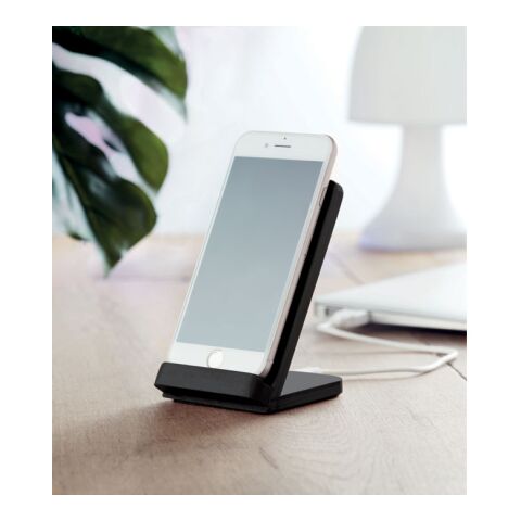 Chargeur sans fil en bambou noir | sans marquage | non disponible | non disponible