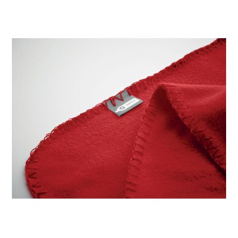Couverture de voyage en RPET rouge | sans marquage | non disponible | non disponible | non disponible