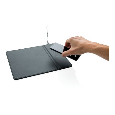 Tapis de souris avec chargeur à induction 5W noir | sans marquage | non disponible | non disponible