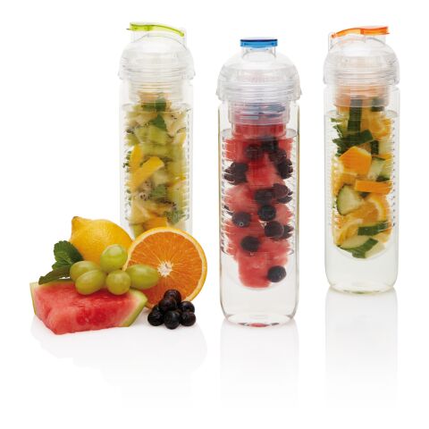 Bouteille infuseur fruits avec couvercle à clapet - 500 ml bleu | sans marquage | non disponible | non disponible