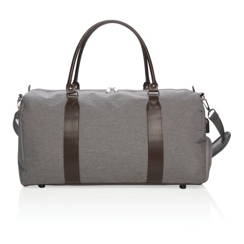 Sac weekend avec port USB gris | sans marquage | non disponible | non disponible | non disponible