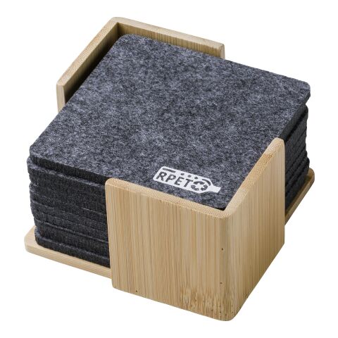 Sous-verre en feutre rPET Lawrence gris | sans marquage | non disponible | non disponible