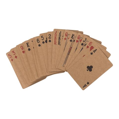 Set de 2 jeux de cartes en carton recyclé Arwen marron | sans marquage | non disponible | non disponible