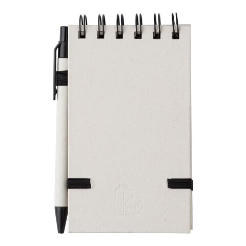 Carnet à spirale A6 en carton recyclé Martha noir/blanc | sans marquage | non disponible | non disponible