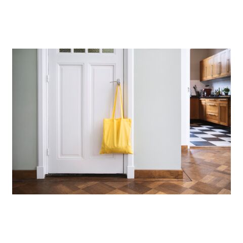 Sac shopping avec anses longues. jaune | sans marquage | non disponible | non disponible
