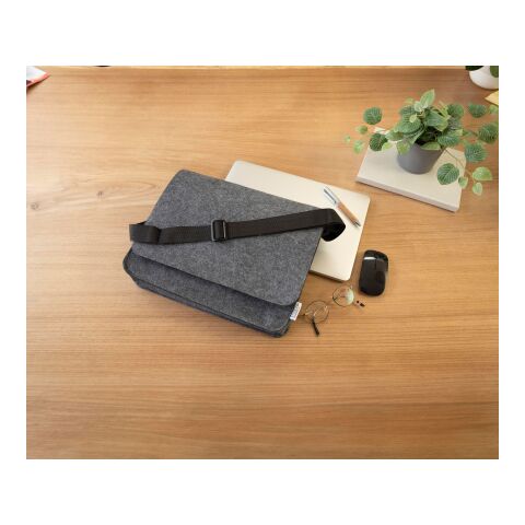 Sac postier porte-ordinateur de Rpet Layla gris foncé | sans marquage | non disponible | non disponible