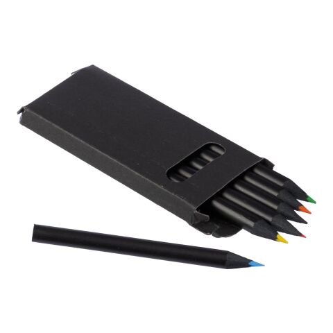 Set de 6 crayons Holger noir | sans marquage | non disponible | non disponible