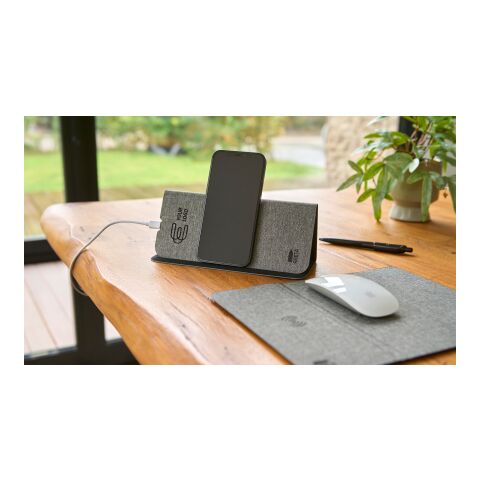 Tapis de souris à induction en ePET Selene gris | sans marquage | non disponible | non disponible