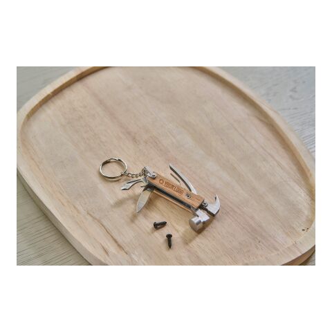Outil multifonction en bambou avec porte-clés Heinrich marron | sans marquage | non disponible | non disponible