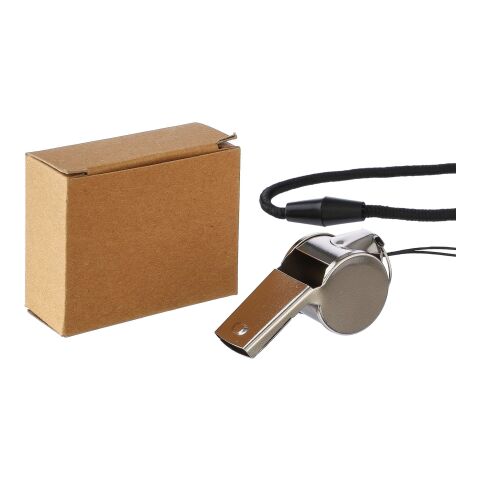 Sifflet tour de cou en métal Rebecca argent | sans marquage | non disponible | non disponible