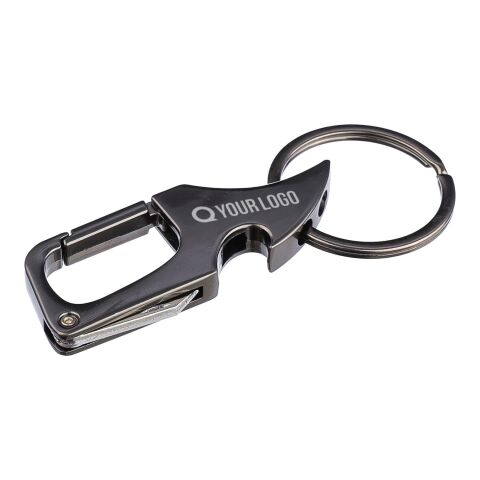 Porte-clés mousqueton en métal Bella gris | sans marquage | non disponible | non disponible