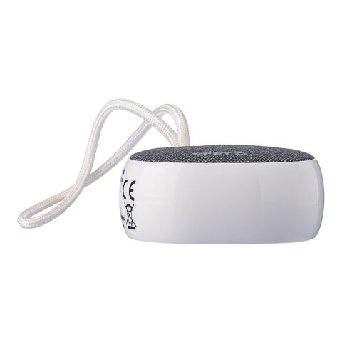 Altavoz de ABS reciclado y rPET Mireya blanc | sans marquage | non disponible | non disponible