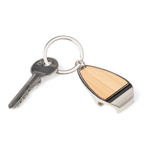 Porte-clés en alliage de zinc Aria brun | sans marquage