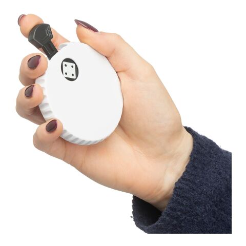 Dés mécaniques en ABS recyclé Cian blanc/noir | sans marquage