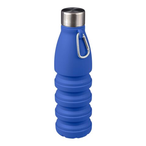 Gourde pliable de 550 ml en silicone Erin bleu cobalt | sans marquage | non disponible | non disponible