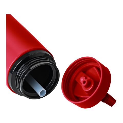 Gourde de 500 ml en acier inoxydable recyclé Zeno rouge | sans marquage | non disponible | non disponible