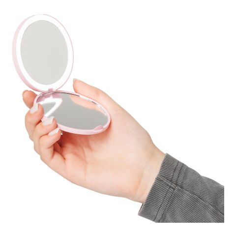 Miroir de poche Mirlo | Recyclé rose clair