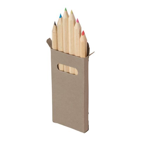 Set de 6 crayons de couleur. gris
