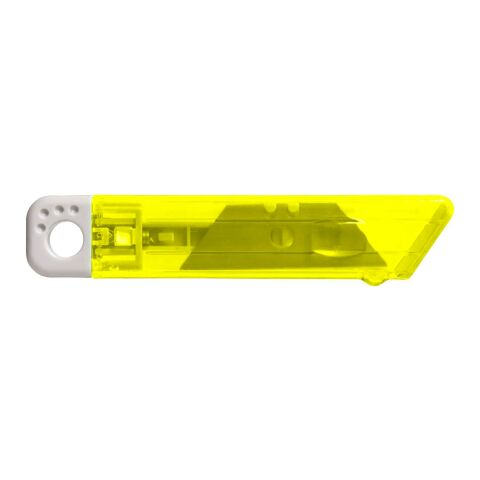 Cutter publicitaire en plastique translucide bleu