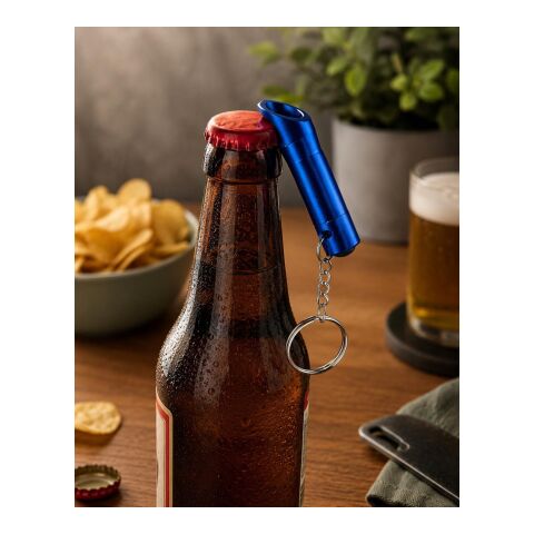Porte-clés torche 3 LEDS bleu cobalt
