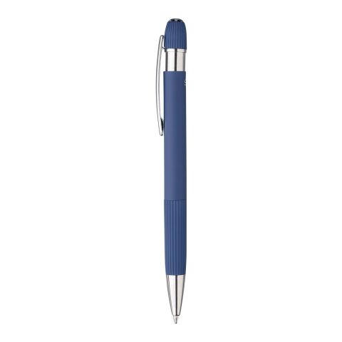 Set de cuaderno de PU reciclado (A5) y bolígrafo Tarek bleu