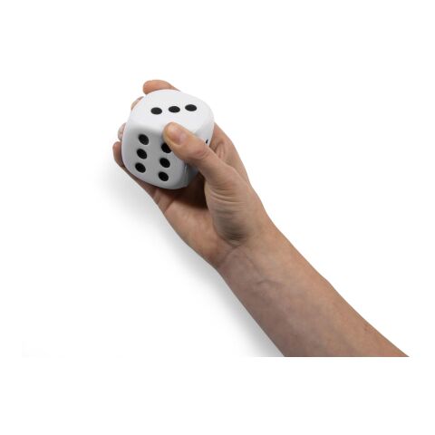 Dé anti-stress avec chiffres blanc | sans marquage | non disponible | non disponible