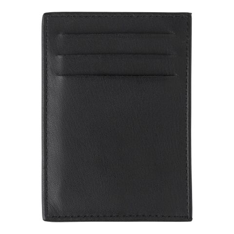 Porte-carte de crédit RFID en croûte de cuir. noir