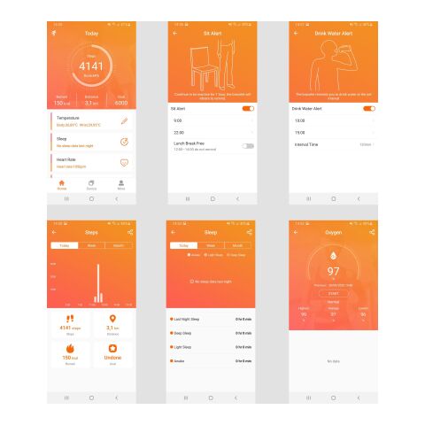 Montre connectée en ABS noir | sans marquage | non disponible | non disponible