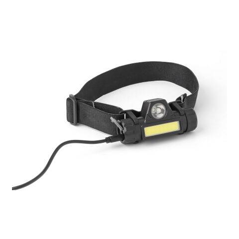 Lampe frontale rechargeable en ABS noir | sans marquage | non disponible | non disponible