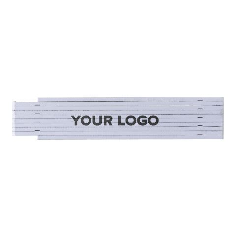 Mètre-ruban pliable en plastique d&#039;1 m blanc | sans marquage | non disponible | non disponible