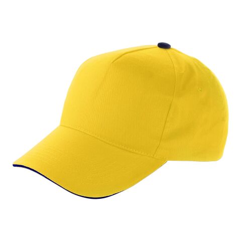 Casquette sandwich en coton jaune | sans marquage | non disponible | non disponible