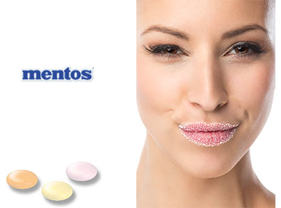 Mentos avec logo